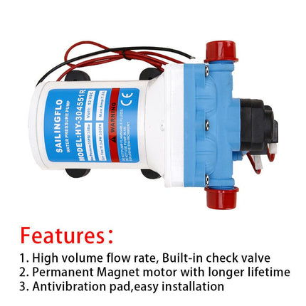 11.3LPM 55PSI 12V Water Pump for Caravan Motorhome Camper Trailer Boat RV.