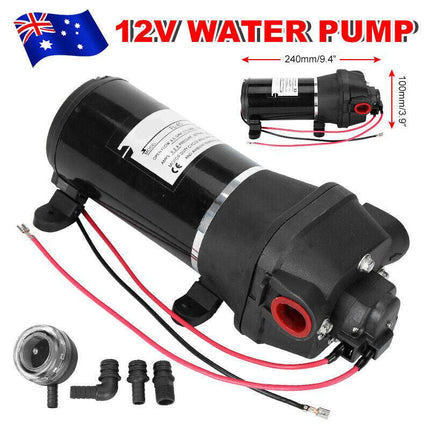 12V Water Pump 17LPM High Pressure Self-Priming for Caravan Camping Boat Marine.