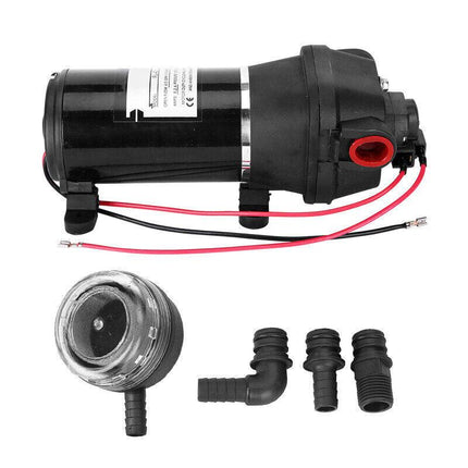 12V Water Pump 17LPM High Pressure Self-Priming for Caravan Camping Boat Marine.