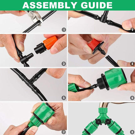 201X 50M Hose Garden Irrigation System Greenhouse Plant Watering DIY Micro Drip.