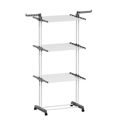 4 Tiers Clothes Airer Drying Rack Coat Garment Stand Hanger Laundry Foldable.