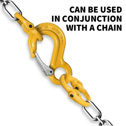 2X 8mm Hammerlock+ Eye Sling Hook Safety Chain Caravan Trailer connecting Extend.