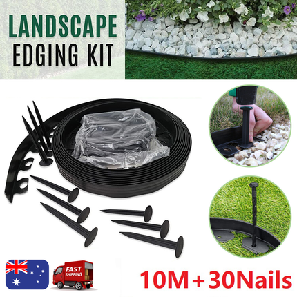 10M Fence Landscape Garden Lawn Edging Border Flexible Plant Grass Barrier.