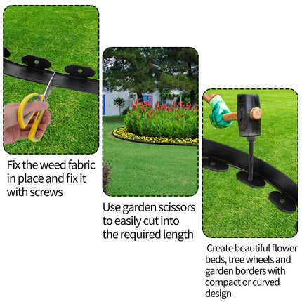 10M Fence Landscape Garden Lawn Edging Border Flexible Plant Grass Barrier.