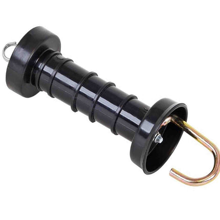 10x Electric Fence Gate Handle Compact Insulated Spring Handles with Hook Black.