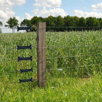 10x Electric Fence Gate Handle Compact Insulated Spring Handles with Hook Black.