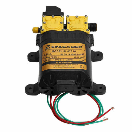 12LPM Caravan 12V Water Pump 130PSI High Pressure Self-Priming Camping Boat Farm.