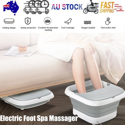 Electric Foot Spa Massager Footbath Pedicure Heat Soak Home Bath Tub Massage.