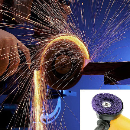 10 x 125mm x 22mm POLY STRIP DISC WHEEL PAINT RUST REMOVAL CLEAN GRINDER.