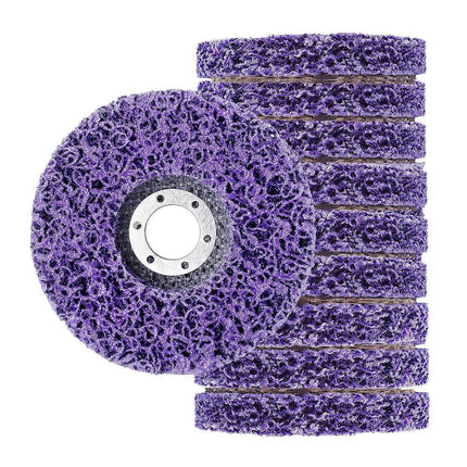 10 x 125mm x 22mm POLY STRIP DISC WHEEL PAINT RUST REMOVAL CLEAN GRINDER.