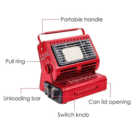 Portable Butane Gas Heater Camping Camp Tent Outdoor Hiking Camper Survival Red.