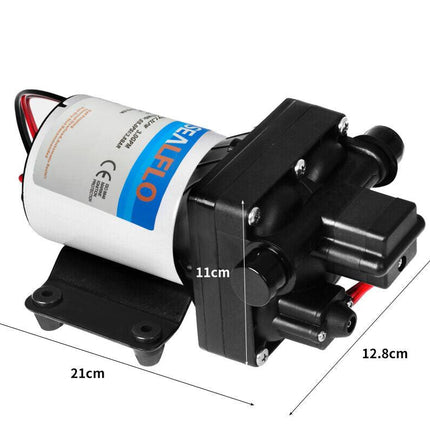12V Caravan Water Pump High Pressure Self-priming rv Camping Boat 55PSI 11.3L/M.
