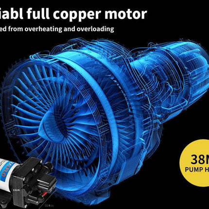 12V Caravan Water Pump High Pressure Self-priming rv Camping Boat 55PSI 11.3L/M.