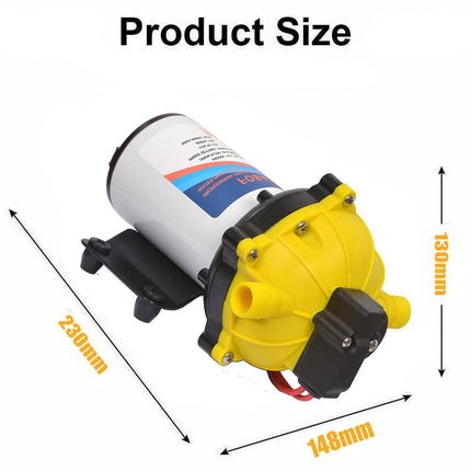 6.6GPM Washdown Pump Kit 12V Wash Pump w/ Hose Nozzle For Caravan RV Marine Boat.