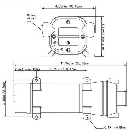 High Pressure Water Pump 45PSI for Camping Caravan Garden Caravan Boat Marine.