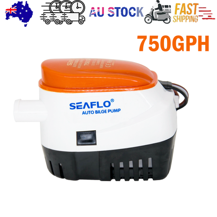 SEAFLO 12V 750GPH Automatic Bilge Pump Marine Boat Auto Submersible Pump.