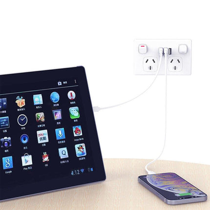 5PCS Double Power Point Dual USB+Type-C GPO Fast Charge 3.6 amp Wall Outlet.