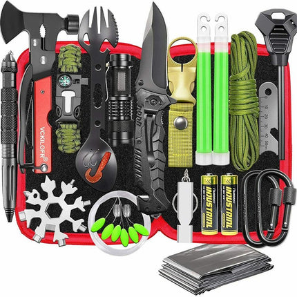 32 In 1 Emergency Survival Equipment Kit Camping SOS Tool Sports Tactical Hiking.