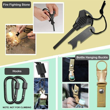 32 In 1 Emergency Survival Equipment Kit Camping SOS Tool Sports Tactical Hiking.