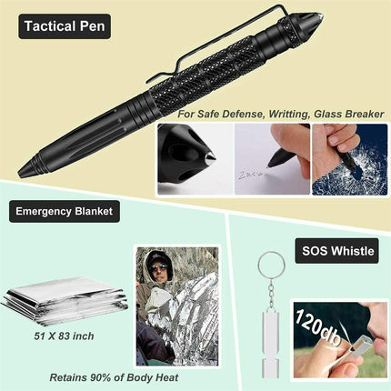 32 In 1 Emergency Survival Equipment Kit Camping SOS Tool Sports Tactical Hiking.