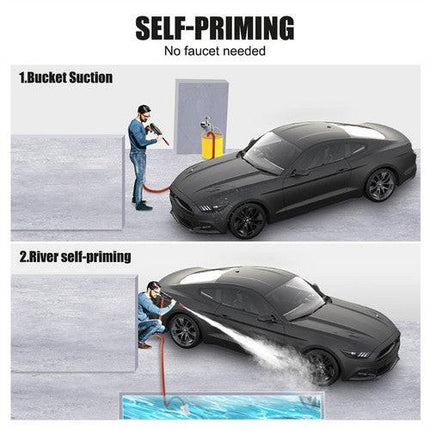 Electric Car Pressure Washer Cordless Spray Gun W/ 2 Battery Water Cleaner Tool.