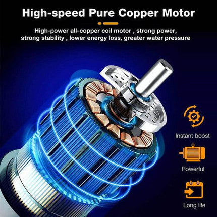 Electric Car Pressure Washer Cordless Spray Gun W/ 2 Battery Water Cleaner Tool.