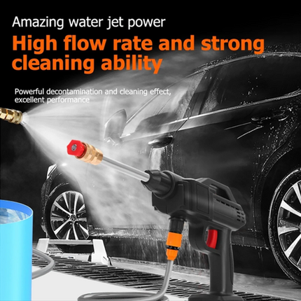 Electric Car Pressure Washer Cordless Spray Gun W/ 2 Battery Water Cleaner Tool.