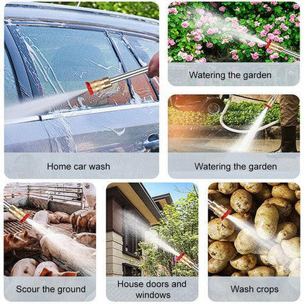 Electric Car Pressure Washer Cordless Spray Gun W/ 2 Battery Water Cleaner Tool.