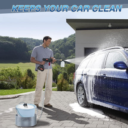 88V Cordless Electric High Pressure Washer Water Spray Gun Car Cleaner 2 Battery.