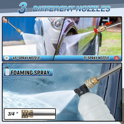 88V Cordless Electric High Pressure Washer Water Spray Gun Car Cleaner 2 Battery.