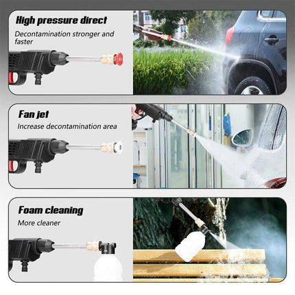88V Cordless Electric High Pressure Washer Water Spray Gun Car Cleaner 2 Battery.