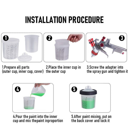 Air HVLP Spray Gun Paint Gun 600CC Gravity Feed Cup 1.4mm 1.7mm 2mm Tip AU Stock.