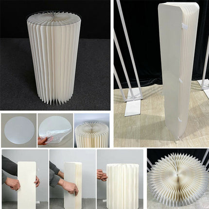 5 Hard Carboard Display Stand Round Plinth Cylinder Pedestal Wedding Flower.