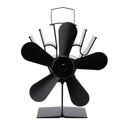 Wood Heater Fan Eco Heat Powered Self-Powered Silent for Fireplace Stove Burner.