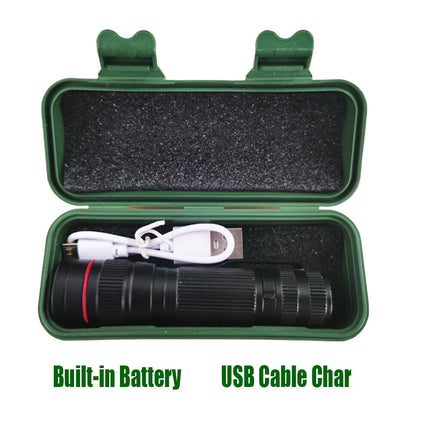 2x Mini Tactical Flashlight Small LED Torch 3 Mode Super Bright Light Clip Lamp.