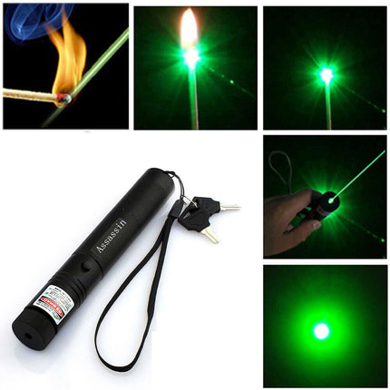 990Miles Rechargeable Green Laser Pointer Pen Light Astronomy Visible Beam Lazer.