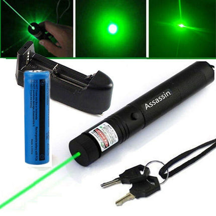 990Miles Rechargeable Green Laser Pointer Pen Light Astronomy Visible Beam Lazer.