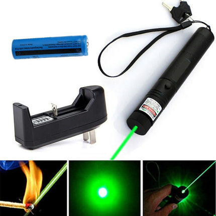 990Miles Rechargeable Green Laser Pointer Pen Light Astronomy Visible Beam Lazer.