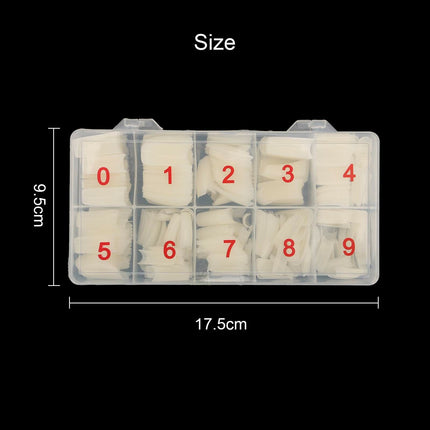 500Pcs Fake French Nail Tips White Clear Stiletto False Gel Pointy Art Acrylic.