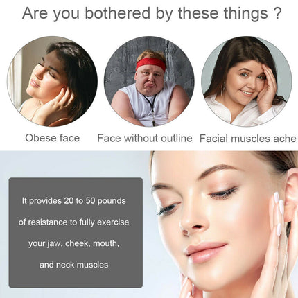 Facial exerciser exercise ballneck toner3-stage mandibular exerciser jaw trainer Blue.