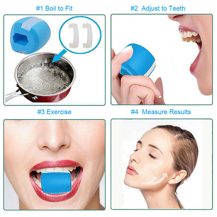 Facial exerciser exercise ballneck toner3-stage mandibular exerciser jaw trainer Blue.