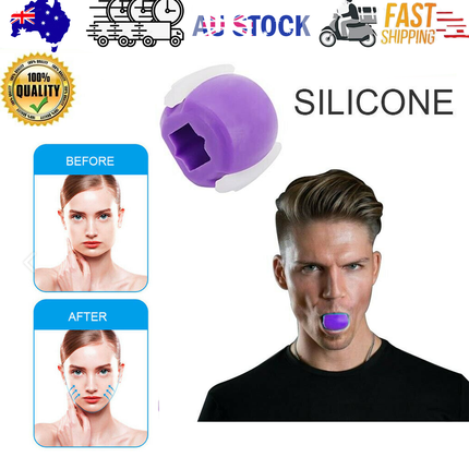 Facial exerciser exercise ballneck toner3-stage mandibular exerciser jaw trainer Purple.