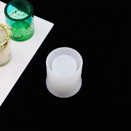 Silicone Mold Resin Epoxy Crystal Crafts Making Brush Pot Pen Holder Mould DIY.