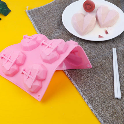 2PCS DIY 3D Fondant Mold Silicone Heart Shape Candy Cake Chocolate Mould Sugar Craft.