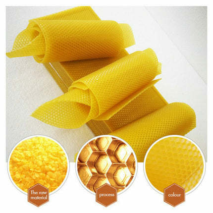 30Pcs Bee Hive Wax Honeycomb Bee Hives Beekeeping Equipment Frames Foundation.