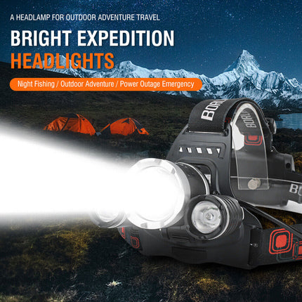 HP700 LED Headlamp Head Torch Lamp Rechargeable Light Headlight  Camping.