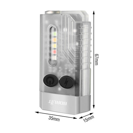 V10 LED Keychain EDC Flashlight USB Rechargeable Magnetic Torch Work Lamp.