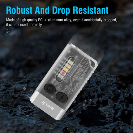 V10 LED Keychain EDC Flashlight USB Rechargeable Magnetic Torch Work Lamp.