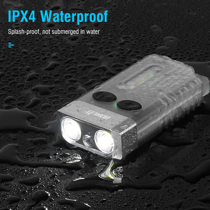 V10 LED Keychain EDC Flashlight USB Rechargeable Magnetic Torch Work Lamp.