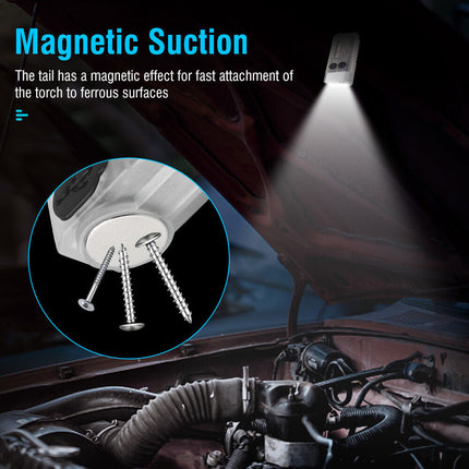 V10 LED Keychain EDC Flashlight USB Rechargeable Magnetic Torch Work Lamp.